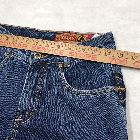 80s LAWMAN WESTERN Jean Women 1(24x34) Slim Fit Long Inseam Button Leg Vintage - Picture 7 of 16